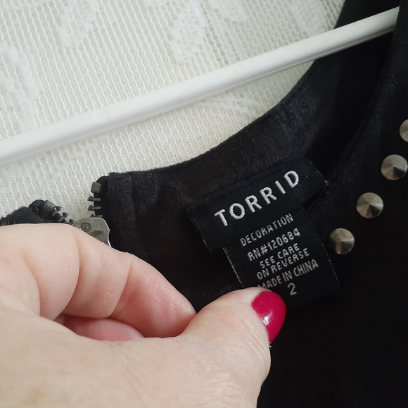 Biker wear 2X plus tank top denim look front pockets graphics on back - Picture 5 of 6